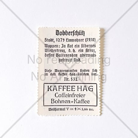 コーヒー・ハーグ広告切手　Dobberschütz