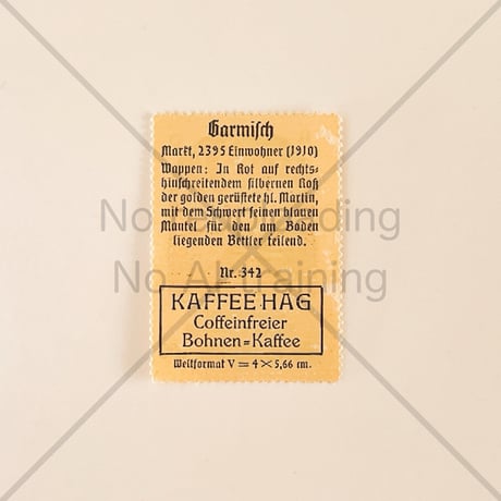 コーヒー・ハーグ広告切手　Garmisch