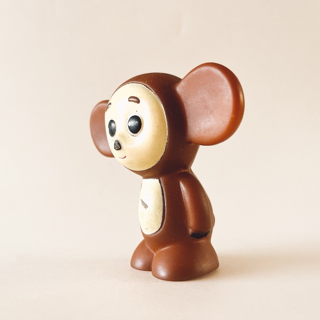 ソビエト 年代不明 チェブラーシカ 人形 ソフビ 茶色 | こぐま舎