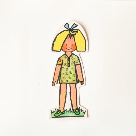 ダイカット　厚紙 　緑色の服