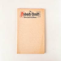 ドイツ　メモ帳　Asbach-Uralt　1950年代