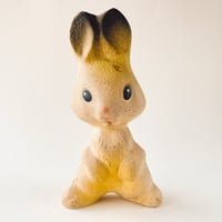 ソビエト　年代不明　黒耳うさぎ1　ソフビ　人形　フィギュア