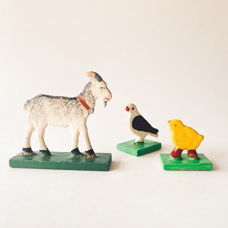 東ドイツ おもちゃ ツノのあるヤギ 1950年代–1970年代 木製 | こぐま舎