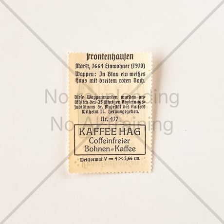コーヒー・ハーグ広告切手　Frontenhausen