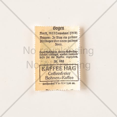 コーヒー・ハーグ広告切手　Bogen