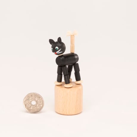 ドイツ　ザイフェン　木製おもちゃ　猫　グネグネ人形