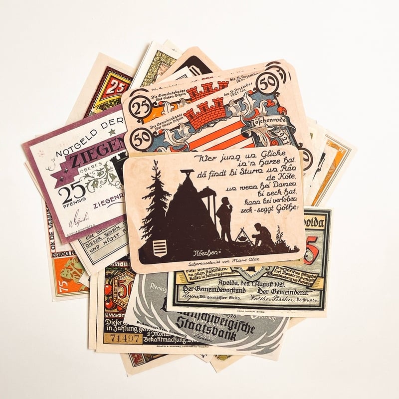ドイツ 緊急紙幣 代用紙幣 ノーゲルト 5枚セット | こぐま舎