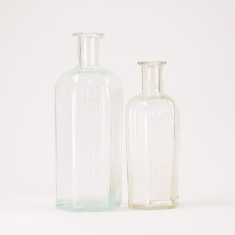 ドイツ　六角形　透明　ガラス瓶1-200ml　1930年代