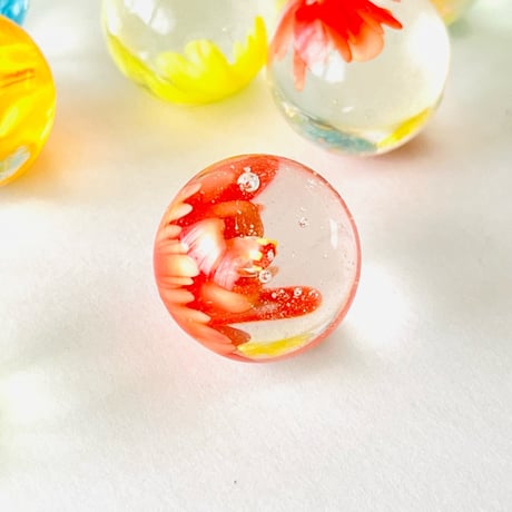 チェコ　ビー玉　花