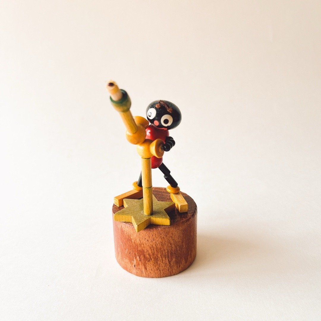 チェコスロバキア 木製おもちゃ 赤い服の蟻 ぐにゃぐにゃ人形 1980年代