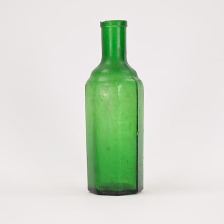 ドイツ　Lysoform　小　グリーン　ガラス瓶38　100ml　入り口欠け
