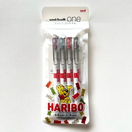 三菱鉛筆　MITSUBISHI PENCIL　限定　ゲルインクボールペン HARIBO(ハリボー) uni-ballone(ユニボールワン) 4色暗記セット　0.5mm