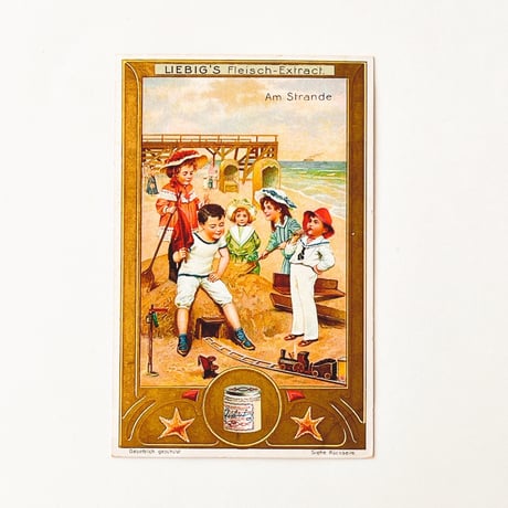 リービッヒ　トレーディングカード　LIEBIG TRADE CARDS　Am Strande03