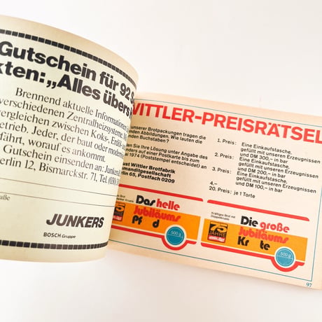 西ドイツ　クーポン冊子　Tag der offenen Tür　1974