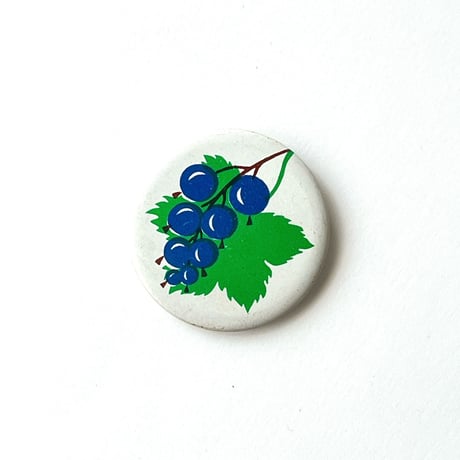 ソビエト　缶バッジ - Johannesbeeren, blau - 1970s