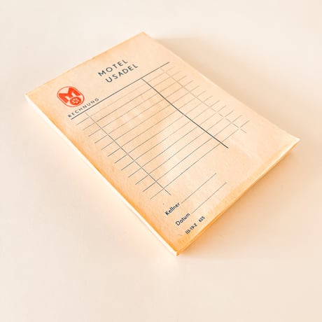 ドイツ　メモ帳　MOTEL USADEL　1970年代