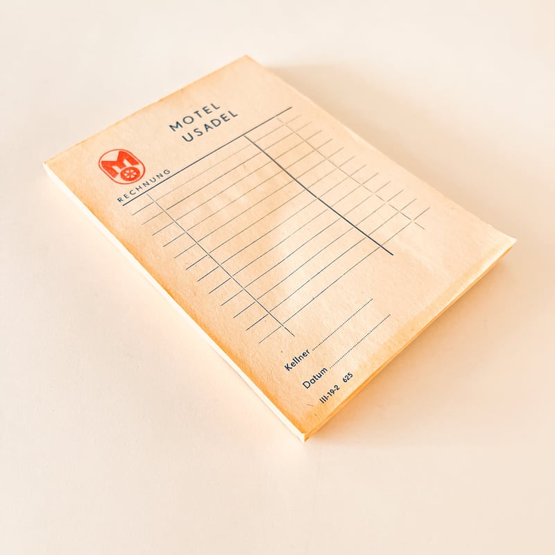ドイツ メモ帳 MOTEL USADEL 1970年代 | こぐま舎