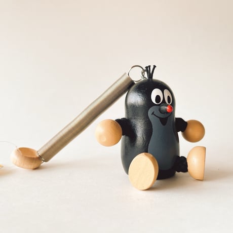 チェコ　木製おもちゃ　クルテク　バネ付き　人形　DETOA(デトア)