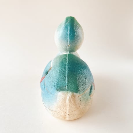 ソビエト　年代不明　赤い口の水鳥　ソフビ　人形　全長16cm