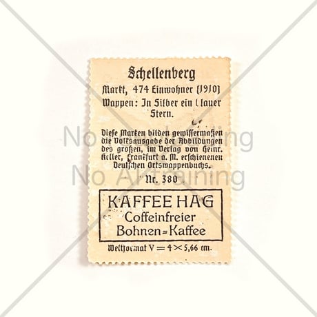 コーヒー・ハーグ広告切手　Schellenberg