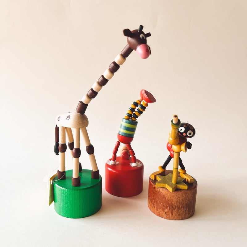 チェコスロバキア 木製おもちゃ 赤い服の蟻 ぐにゃぐにゃ人形 1980年代