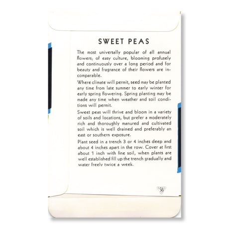 シードパケット　種袋　アメリカ　Sweet Pea - Cuthbertson Scarlet