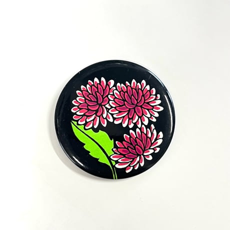 ソビエト　缶バッジ　きく　1970s