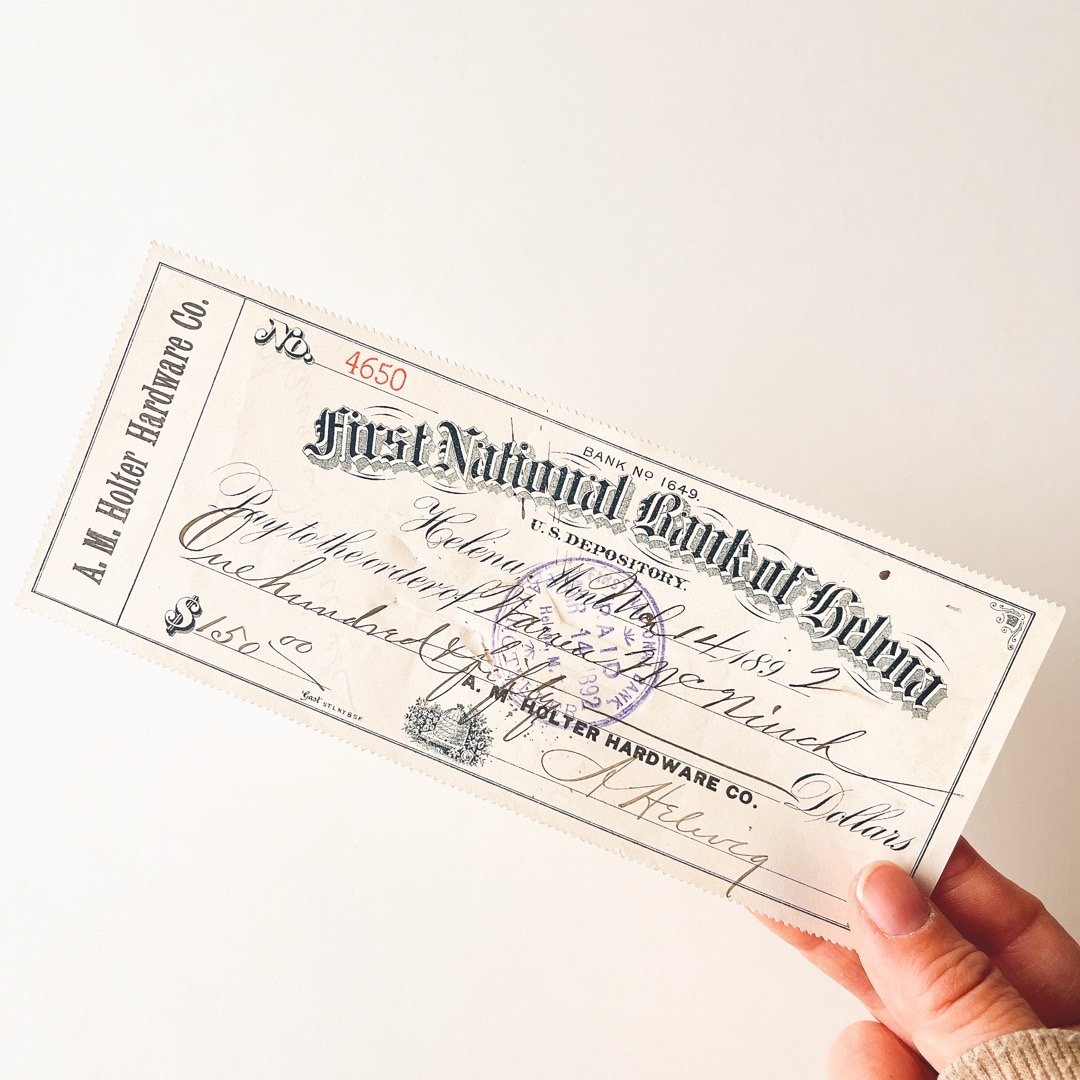 アメリカ アンティークペーパー ファースト・ナショナル・バンク小切手