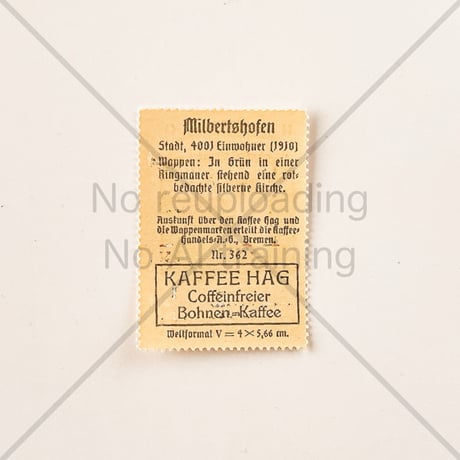 コーヒー・ハーグ広告切手　Milbertshofen