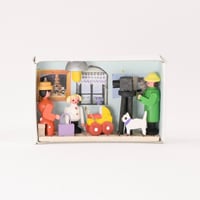 ドイツ ザイフェン 人形 うさぎ ウサギ小屋とウサギ一家 木製 | こぐま舎