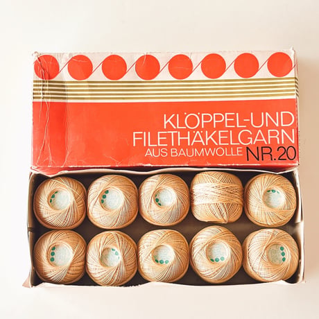 ドイツ　糸　KLÖPPEL- UND FILETHÄKELGARN　コットン糸（かぎ針・レース編み用）10個セット