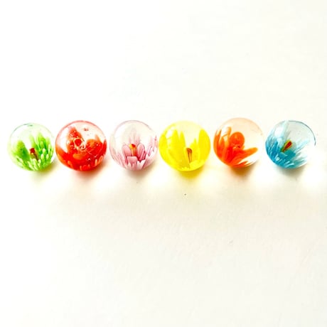 チェコ　ビー玉　花