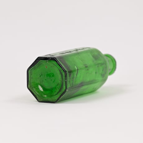 ドイツ　Lysoform　小　グリーン　ガラス瓶39　100ml　入り口欠け