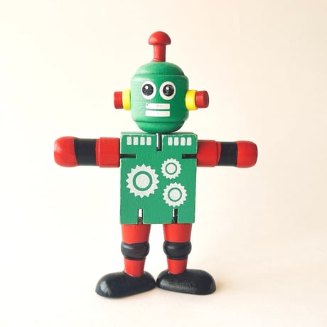 スロバキア　木製おもちゃ　ロボット