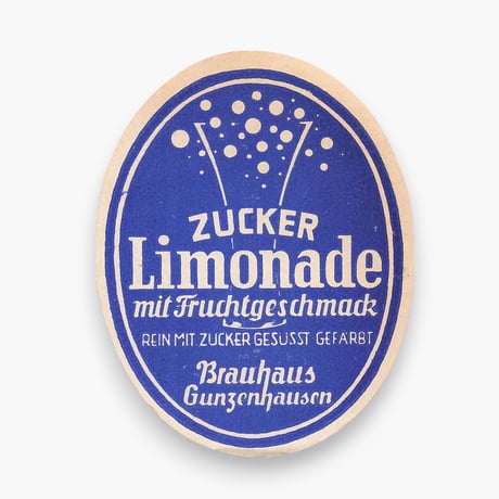 東ドイツ　Zucker Limonade　ドリンクのラベル　ラベル　炭酸飲料