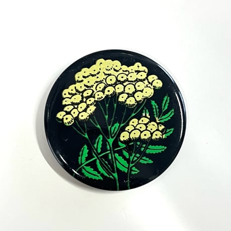 ソビエト　缶バッジ　ノコギリソウ　1970s