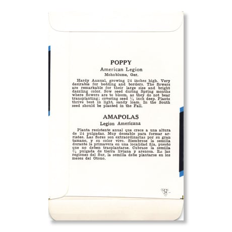 シードパケット　種袋　アメリカ　Poppy - American Legion