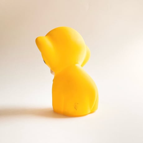 ソビエト　年代不明　黄色いぞう　ソフビ　人形　高さ11cm