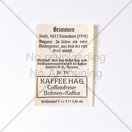 コーヒー・ハーグ広告切手　Grimmen