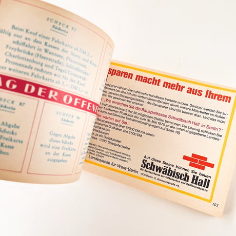 西ドイツ　クーポン冊子　Tag der offenen Tür　1970