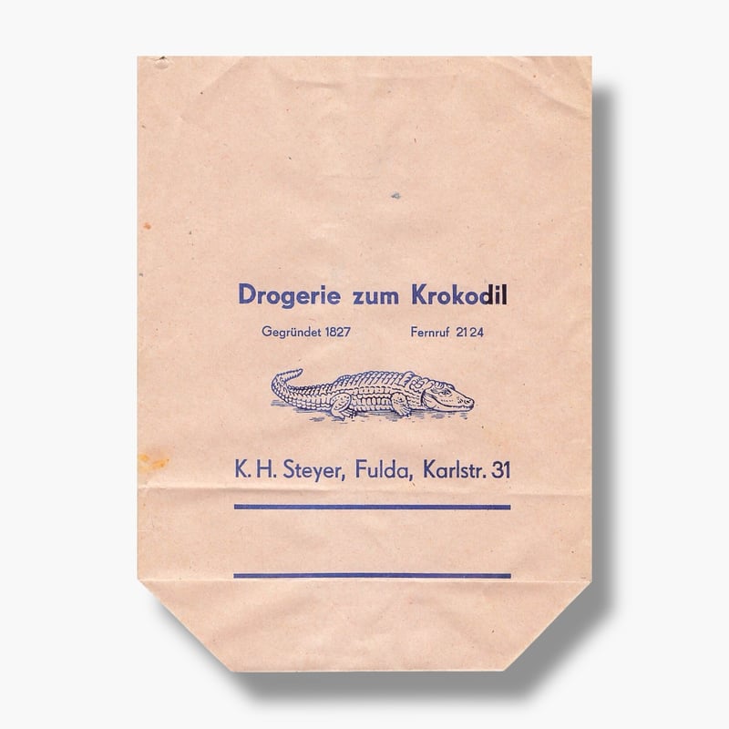 ドイツ 紙袋 Drogerie zum Krokodil | こぐま舎