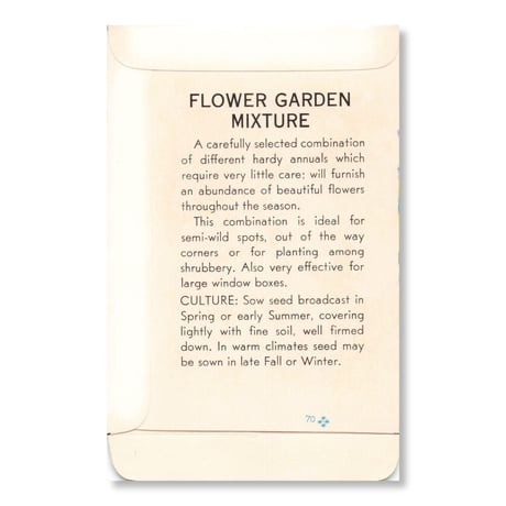 シードパケット　種袋　アメリカ　Flower Garden Mixture