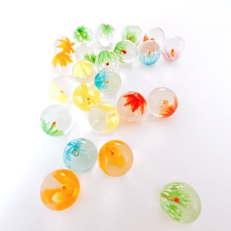 チェコ　ビー玉　花