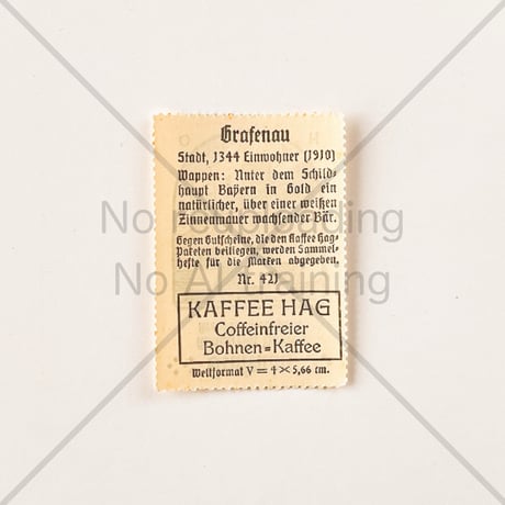 コーヒー・ハーグ広告切手　Grafenau