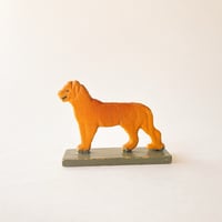 東ドイツ　おもちゃ　ライオン　メス　1950年代–1970年代　木製　茶色