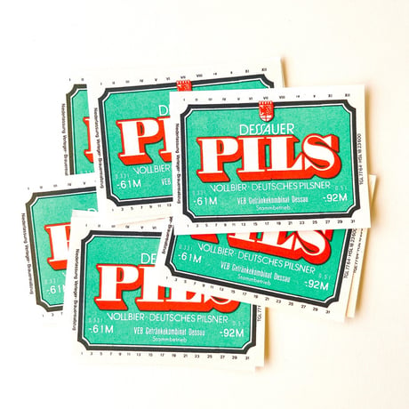 東ドイツ　PILS　ドリンクのラベル　ビール
