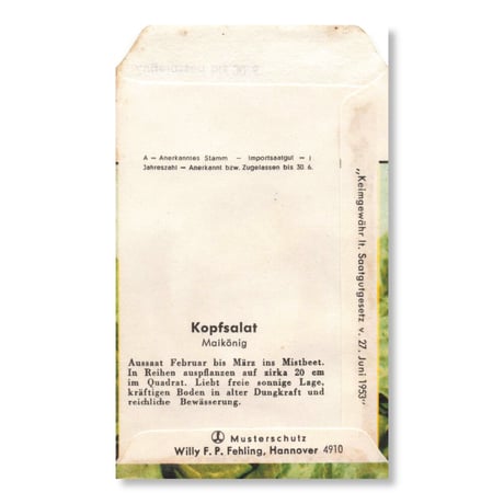 シードパケット　種袋　西ドイツ　Kopfsalat Maikönig