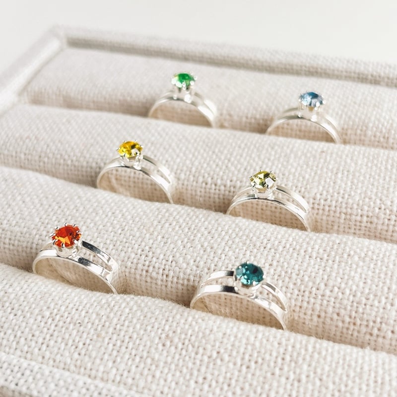 チェコ ガラス 指輪 リング | こぐま舎