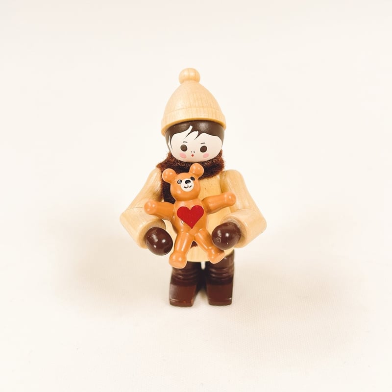 ドイツ ザイフェン 人形 ニット帽のこども Mein kleiner Freund 木製 |