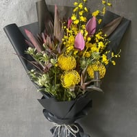 デザイナーズブーケ（ピンクッション yellow）お祝い用
